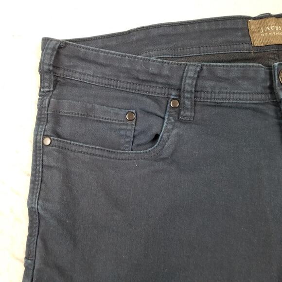Jachs New York Jeans Mens 38x30 Blue Stretch Denim Straight Leg Casual Pants - Picture 3 of 14